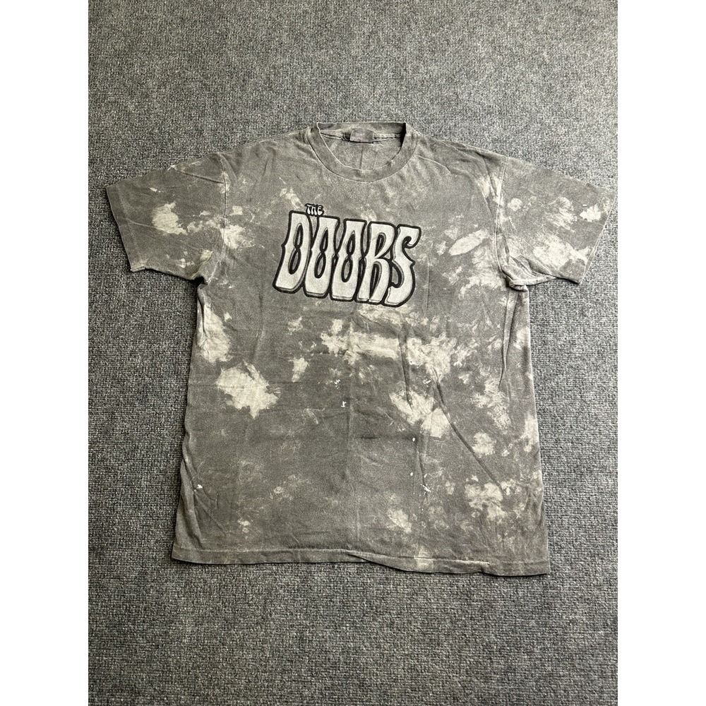Men's 90s The Doors Bleach Splatter Band T-Shirt Hanes Beefy-T, Size XL